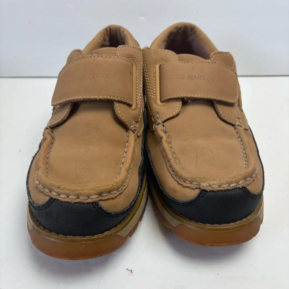 Polo Ralph Lauren Tan Loafers with Moccasin Stitching Men’s size 10.5 D Leather - Picture 3 of 13